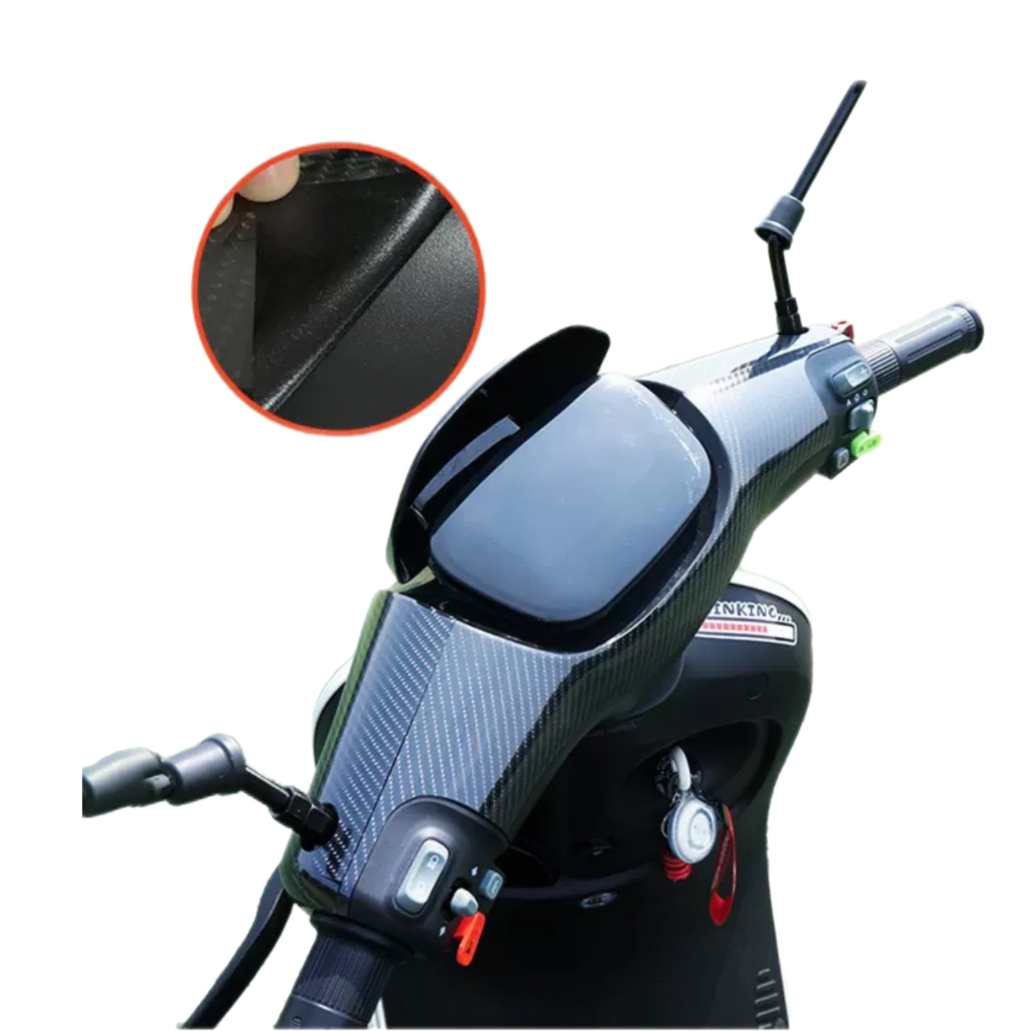 Segway E-Series Scooter Head Carbon Fiber Sticker Set