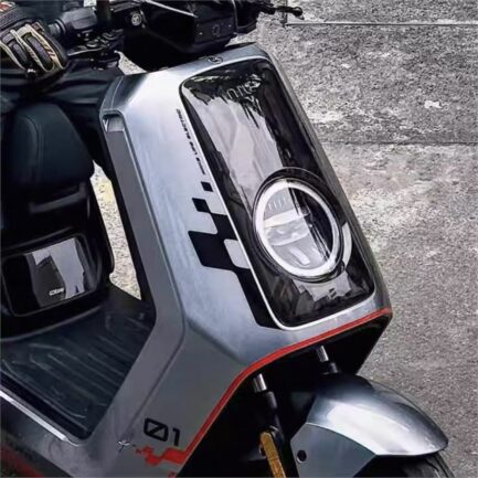 NIU NQIX Scooter Racing Grid Sticker Set – White / Black / Red - Image 5