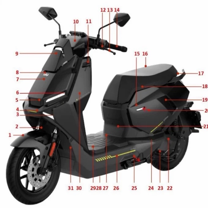 NIU FQIX Reserveonderdelen / Reparatieonderdelen