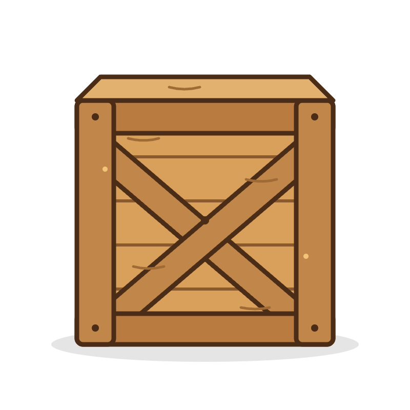 Wooden shipping crate