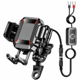 Electric Scooter Wireless Charging Phone Holder – (15W Wireless Qi & 36W USB-C)