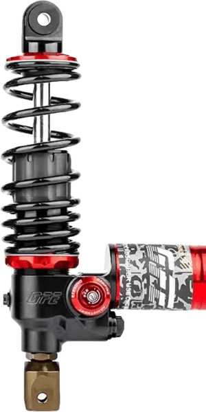 GFE FC1 rear suspension, red finish